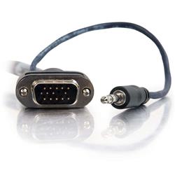 Cables to Go 50FT VGA + 3.5MM A/V CABLE WITH ROUNDED LOW PROFILE CONNECTORS M/M - PLENUM CMP-RATED (40178)