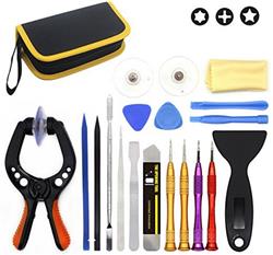 King'sdun KS-85820 19-in-1 Premium Opening Tool Kit with Durable Nylon Case for Mobile Phone, Tablet, Laptop and Computer.(O...