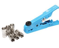 King'sdun Multifunctional Stripper Cutter with CATV 6x “F” DIY Tool to Make New Cables for Cable TV, Cable Modems and UHF Anten