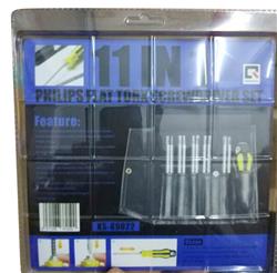 King'sdun KS-89022 11-in-1 Philips Flat Torx Screwdriver Set Repair Tool Soft Bag.