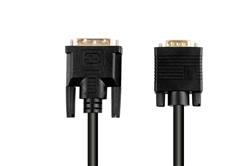 iCAN DVI to VGA Cable, Male to Male, Gold Plated, 6FT, Black