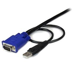 StarTech 6 ft 2-in-1 Ultra Thin USB KVM Cable - for KVM Switch - 6 ft - Black