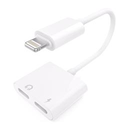 iPhone Dual Lightning Charge & Audio Adapter, White