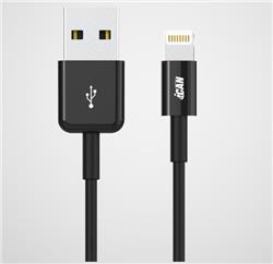 iCAN USB-A 2.0 to Lightning Cable, MFi Certified, M/M, 3FT, Black