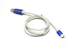 JMD Type C Cable, 360° LED Light, Touch On/Off, 1M, Blue