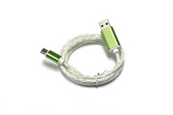 JMD Type C Cable, 360° LED Light, Touch On/Off, 1M, Green