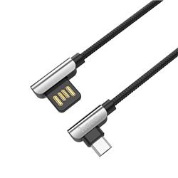 HOCO Exquisite Steel Micro USB Cable, 1.2M, Black