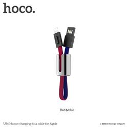 HOCO Mascot USB Lighting Keychain Cable, 19cm, Red & Blue (U36)