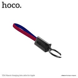 HOCO Mascot USB Lighting Keychain Cable, 19cm, Red & Blue (U36)