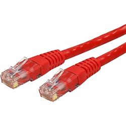 StarTech Cat 6 Molded RJ45 UTP Gigabit Cat6 Patch Cable (red) - 100 ft. (C6PATCH100RD)