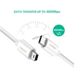 UGREEN US242 USB Type C to Mini USB Cable, 1.5M, White(Open Box)