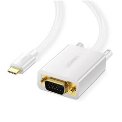 UGREEN USB Type C to VGA Cable, 1.5M, White (MM122)(Open Box)