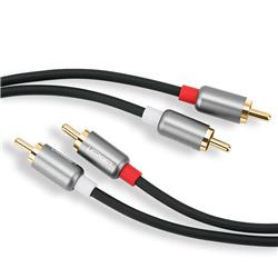UGREEN AV146 2RCA to 2RCA Audio Cable OD 3.8mm, 0.5M, Black