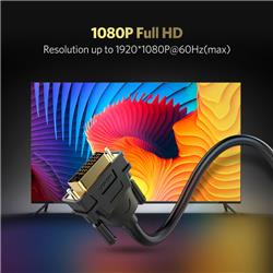 UGREEN DV102 DVI Male to VGA Male Cable, 3M, Black