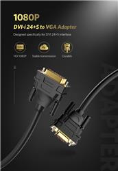 UGREEN DV102 DVI Male to VGA Male Cable, 3M, Black