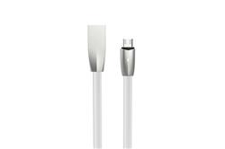 iCAN Micro USB Cable, Zinc Alloy, LED Indicator, 2M, White