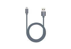 iCAN Lightning Cable, Nylon Braided, 2M, Grey