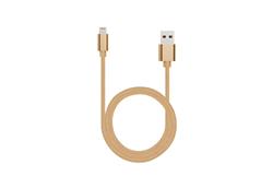 iCAN Lightning Cable, Nylon Braided, 2M, Gold