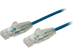 Startech Cat6 Ethernet Cable - Slim - Snagless RJ45 Connectors - 1 ft., Blue (N6PAT1BLS)