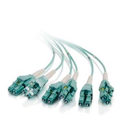 CABLES TO GO MTP® Compatible MPO to 6 Duplex Fiber Breakout Cable OM3 riser rated - 1m (31322)