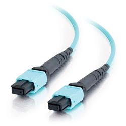 Cables To Go MTP 10Gb 50/125 OM3 Multimode PVC Fiber Optic Cable - Aqua 30m (31422)