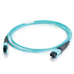 Cables To Go MTP 10Gb 50/125 OM3 Multimode PVC Fiber Optic Cable - Aqua 30m (31422)