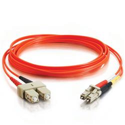 Cables To Go LC-SC 62.5/125 OM1 Duplex Multimode PVC Fiber Optic Cable - Orange 5m (33157)