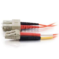 Cables To Go LC-SC 62.5/125 OM1 Duplex Multimode PVC Fiber Optic Cable - Orange 5m (33157)