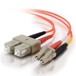 Cables To Go LC-SC 62.5/125 OM1 Duplex Multimode PVC Fiber Optic Cable - Orange 5m (33157)