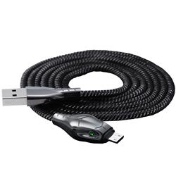 BENKS MicroUSB Cable, 3A, Nylon Braided, 1.2M, Black(Open Box)