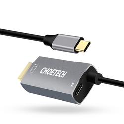 Choetech Type C to HDMI + PD Cable, Gold Plated, Aluminum, 1.8M, Black(Open Box)