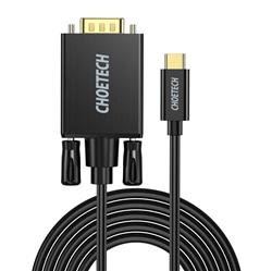 Choetech USB Type C to VGA Cable, Aluminum,1.8M, Silver Grey(Open Box)