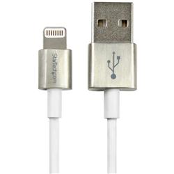 Startech USB to Lightning Cable - Apple MFi Certified - Metal - 1 m (3 ft.) - White (USBLTM1MWH)