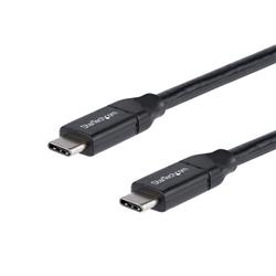 Câble Startech USB-C vers USB-C avec PD 5A - M/M - 6 pi (1,8 m) - USB 3.0 (5 Gbit/s) - Certifié USB-IF (USB315C5C6)