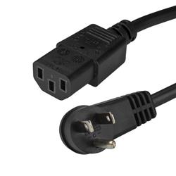 Startech Power Cord - Right-Angle NEMA 5-15P to C13 - 6 ft. (PXTR1016)