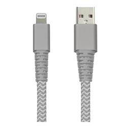 iCAN USB-A 2.0 to Lightning Cable, MFi Certified, M/M, 6ft, Grey & White, Braided(Open Box)