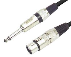 iCAN XLR Female to 6.35mm (1/4 Inch) TS Mono Microphone Cable - 10 ft(Open Box)