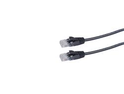 iCAN Super Slim Premium CAT6 LAN Patch Cable, High Speed 1Gbps 250MHz, with Strand-relief Black Boots, 28AWG, 1FT