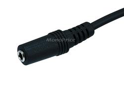 MONOPRICE 50ft 3.5mm Stereo Plug/Jack M/F Cable - Black