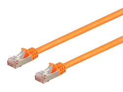Monoprice Entegrade Series Cat7 Double Shielded (S/FTP) Ethernet Patch Cable - Snagless RJ45, 600MHz, 10G, 26AWG, 2ft, Orang...