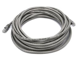 Monoprice Cat6 Ethernet Patch Cable - Snagless RJ45, Stranded, 550Mhz, UTP, Pure Bare Copper Wire, 24AWG, 25ft, Grey