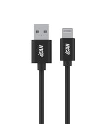 iCAN USB-A 2.0 to Lightning Cable, Apple MFi, M/M, 3ft, Black