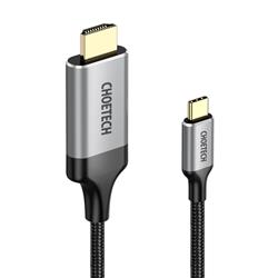 Choetech USB Type-C to HDMI V2.0 Cable, 4K @ 60Hz, Aluminum, Braided, 1.8m, Silver Grey (CH0021)(Open Box)