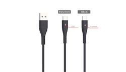 iCAN 4ft USB Type-C Cable, with sensor & LED Light, Black(Open Box)