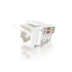 C2G 180 Deg. Cat6 RJ45 UTP Keystone Jack - White (35210)