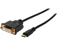 STARTECH Mini HDMI to DVI-D Adapter M/F - 8in - 1 Pack