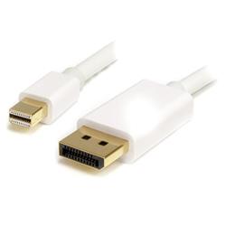 StarTech White Mini DisplayPort to DisplayPort 1.2 Adapter Cable - 10 ft. (MDP2DPMM3MW)