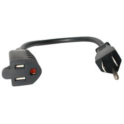 StarTech 1ft Power Cord Extension - NEMA 5-15R to NEMA 5-15P