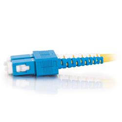 Cables To Go 2M SC-SC 9/125 OS1 Duplex Single-Mode PVC Fiber Optic Cable- Yellow(20455)