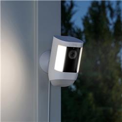 Ring Spotlight Cam Pro, Plug-in 3D Motion Detection, Two-Way Talk with Audio+, and Dual-Band Wifi (2022 release) - White